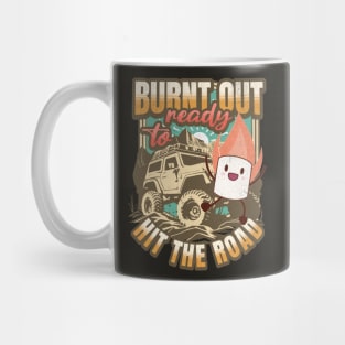 Burnt Out But Optimistic Marshmallow Cute Outdoor Adventures Mug